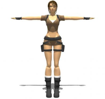 女特工站姿SU模型下载_sketchup草图大师SKP模型