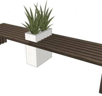 景观坐凳su模型下载_sketchup草图大师SKP模型