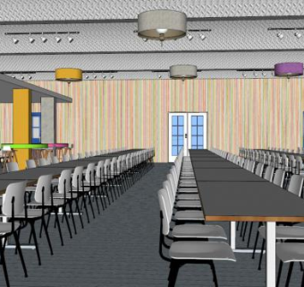 食堂厨房su模型下载_sketchup草图大师SKP模型