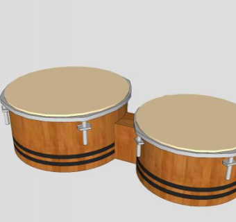 棕色的架子鼓的SKP模型_su模型下载 草图大师模型_SKP模型