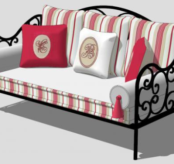 铁艺沙发su模型下载_sketchup草图大师SKP模型