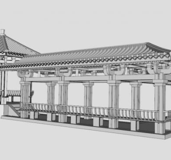 廊的su模型下载_sketchup草图大师SKP模型