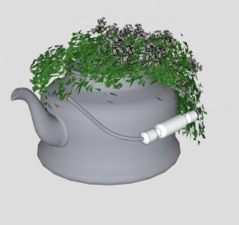 鲜花水壶SU模型下载_sketchup草图大师SKP模型