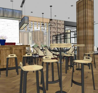 五星级酒店大堂su模型下载_sketchup草图大师SKP模型