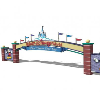 儿童乐园大门su模型下载_sketchup草图大师SKP模型