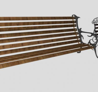 美式长椅SU模型下载_sketchup草图大师SKP模型