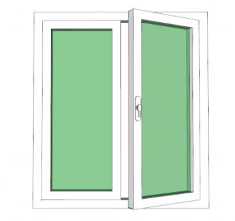 平开玻璃窗户su模型下载_sketchup草图大师SKP模型