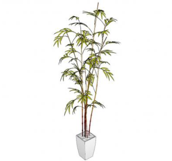 竹子盆景SU模型下载_sketchup草图大师SKP模型