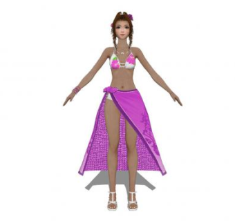 泳装泳裙女人SU模型下载_sketchup草图大师SKP模型