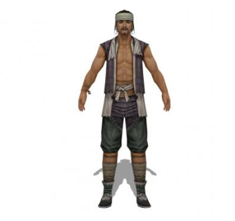 古装游戏男人SU模型下载_sketchup草图大师SKP模型