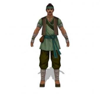 古代男人SU模型下载_sketchup草图大师SKP模型