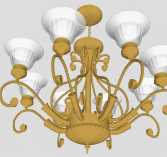 美式灯具su模型下载_sketchup草图大师SKP模型