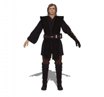 游戏男角色站姿SU模型下载_sketchup草图大师SKP模型