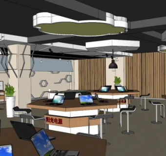 展厅灯su模型下载_sketchup草图大师SKP模型