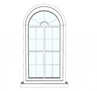 弧形窗户su模型下载_sketchup草图大师SKP模型