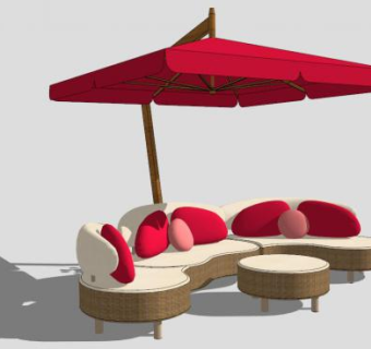 室外遮阳伞su模型下载_sketchup草图大师SKP模型