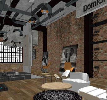 石刻展厅su模型下载_sketchup草图大师SKP模型