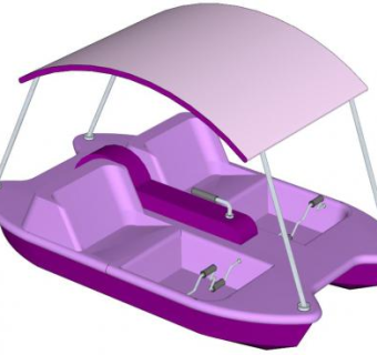 脚踏船SU模型下载_sketchup草图大师SKP模型