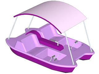 脚踏船SU模型下载_sketchup草图大师SKP模型