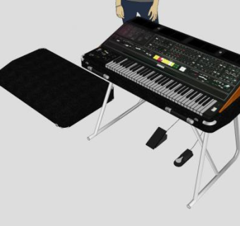 雅马哈电子琴的SKP模型设计_su模型下载 草图大师模型_SKP模型