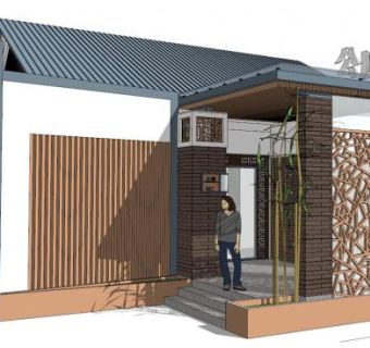 公共厕所设计su模型下载_sketchup草图大师SKP模型