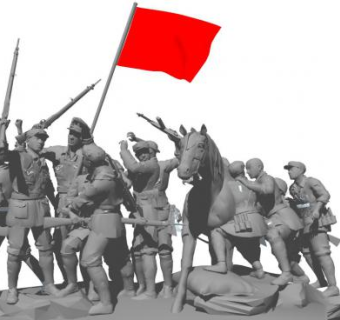 红色革命雕塑SU模型下载_sketchup草图大师SKP模型