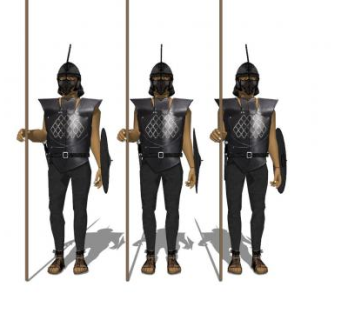 穿铠甲的战士SU模型下载_sketchup草图大师SKP模型