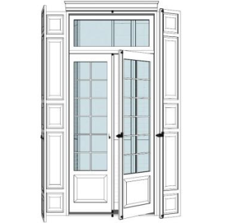 门联窗su模型下载_sketchup草图大师SKP模型