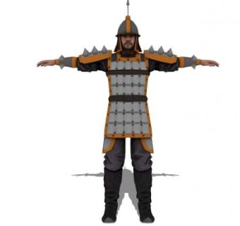 古代盔甲武士SU模型下载_sketchup草图大师SKP模型