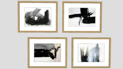 现代画su模型下载_sketchup草图大师SKP模型