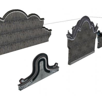 屋顶构件su模型下载_sketchup草图大师SKP模型