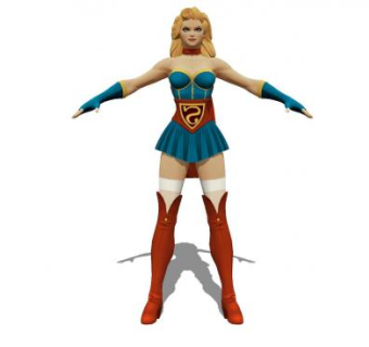 女超人SU模型下载_sketchup草图大师SKP模型