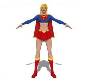 超级英雄女超人SU模型下载_sketchup草图大师SKP模型