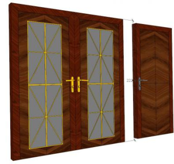 双开门把手su模型下载_sketchup草图大师SKP模型