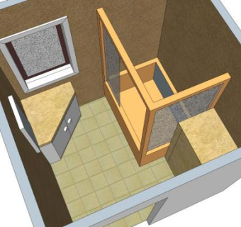 临时更衣室su模型下载_sketchup草图大师SKP模型