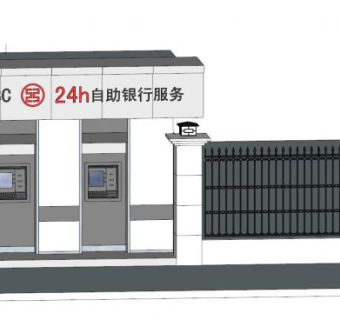 工商银行su模型下载_sketchup草图大师SKP模型