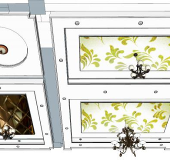欧式吊顶su模型下载_sketchup草图大师SKP模型