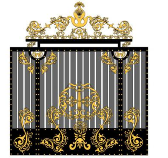 别墅庭院大门su模型下载_sketchup草图大师SKP模型