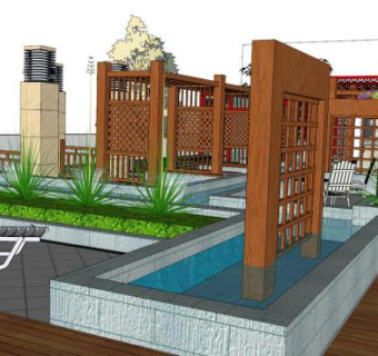 屋顶会所su模型下载_sketchup草图大师SKP模型