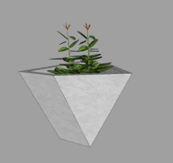 几何盆栽SU模型下载_sketchup草图大师SKP模型