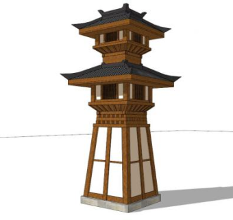 阙楼su模型下载_sketchup草图大师SKP模型