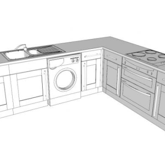 洗衣机柜su模型下载_sketchup草图大师SKP模型