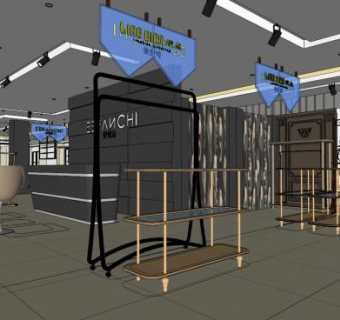 精品服装店构su模型下载_sketchup草图大师SKP模型