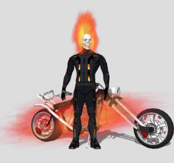 恶灵骑士人物SU模型下载_sketchup草图大师SKP模型