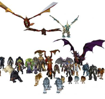 现代魔兽游戏角色集合SU模型下载_sketchup草图大师SKP模型