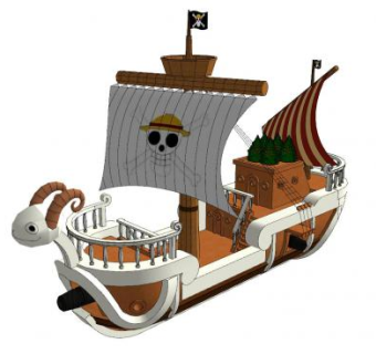 海贼王海盗船SU模型下载_sketchup草图大师SKP模型