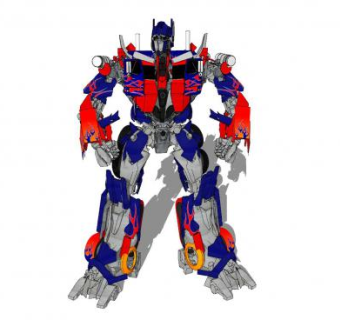 现代变形金刚擎天柱SU模型下载_sketchup草图大师SKP模型