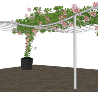 藤蔓架su模型下载_sketchup草图大师SKP模型