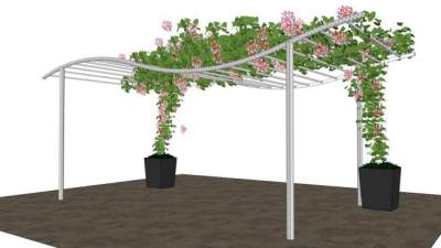 藤蔓架su模型下载_sketchup草图大师SKP模型