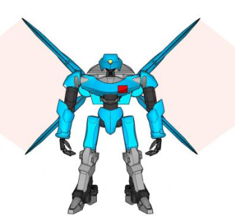 蓝色机器人SU模型下载_sketchup草图大师SKP模型